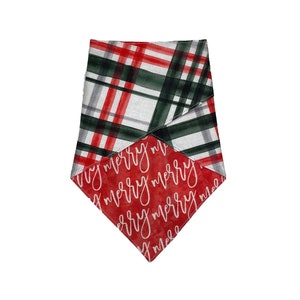 Bandana de cachorro xadrez de Natal