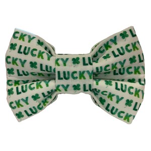 Lucky St. Patrick&#39;s Dog Bow Tie