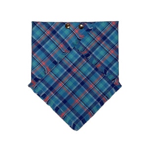 Surf Plaid Flannel Dog Bandana