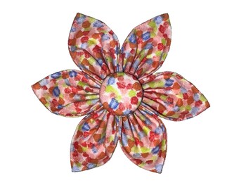 Fiore di collare per cani coriandoli rosa