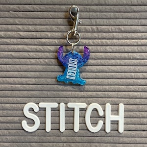 Stitch Shaped Resin Dog Tag