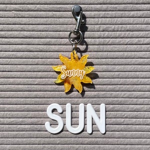 Sun Shaped Resin Dog Tag