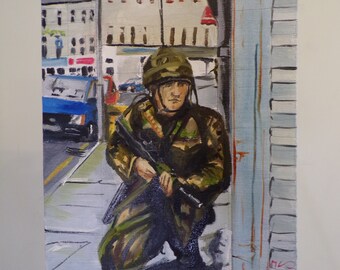 British soldier Operation Banner Northern Ireland painting