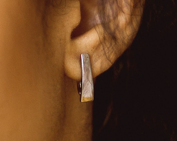 Avangard 925 silver earrings dainty minimalist jewelry
