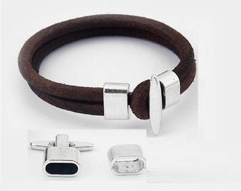 wholesale Jewelry making supplies zm1036 Magnetic Clasp Leather Bracelet Clasp Antique Silver Magnetic Bracelet Clasp unisex clasp
