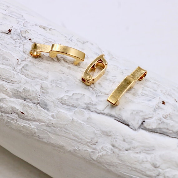 Brass Snap Lock Clasps, Clasp Fold Over, Clasps, Brass, Tiny