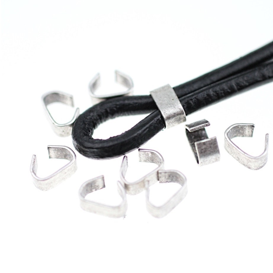 30 Pcs Stainless Steel Silver Fold Over Crimp Cord End Findings Leather  Clasp Tip End for Jewelry Making DIY Bracelet Necklace Connector 