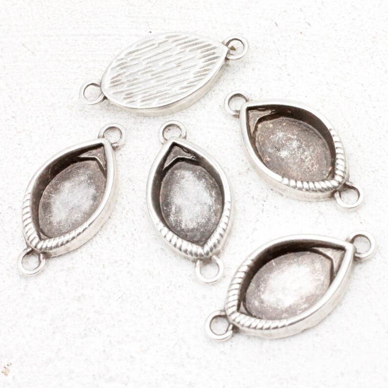 BULK 10 Silver Pendant Blank Bezel Base Setting Necklace Blank Etsy UK