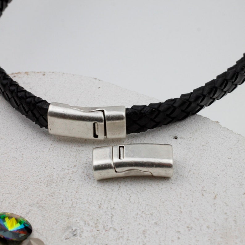 wholesale Jewelry making supplies zm1036 Magnetic Clasp Leather Bracelet Clasp Antique Silver Magnetic Bracelet Clasp unisex clasp