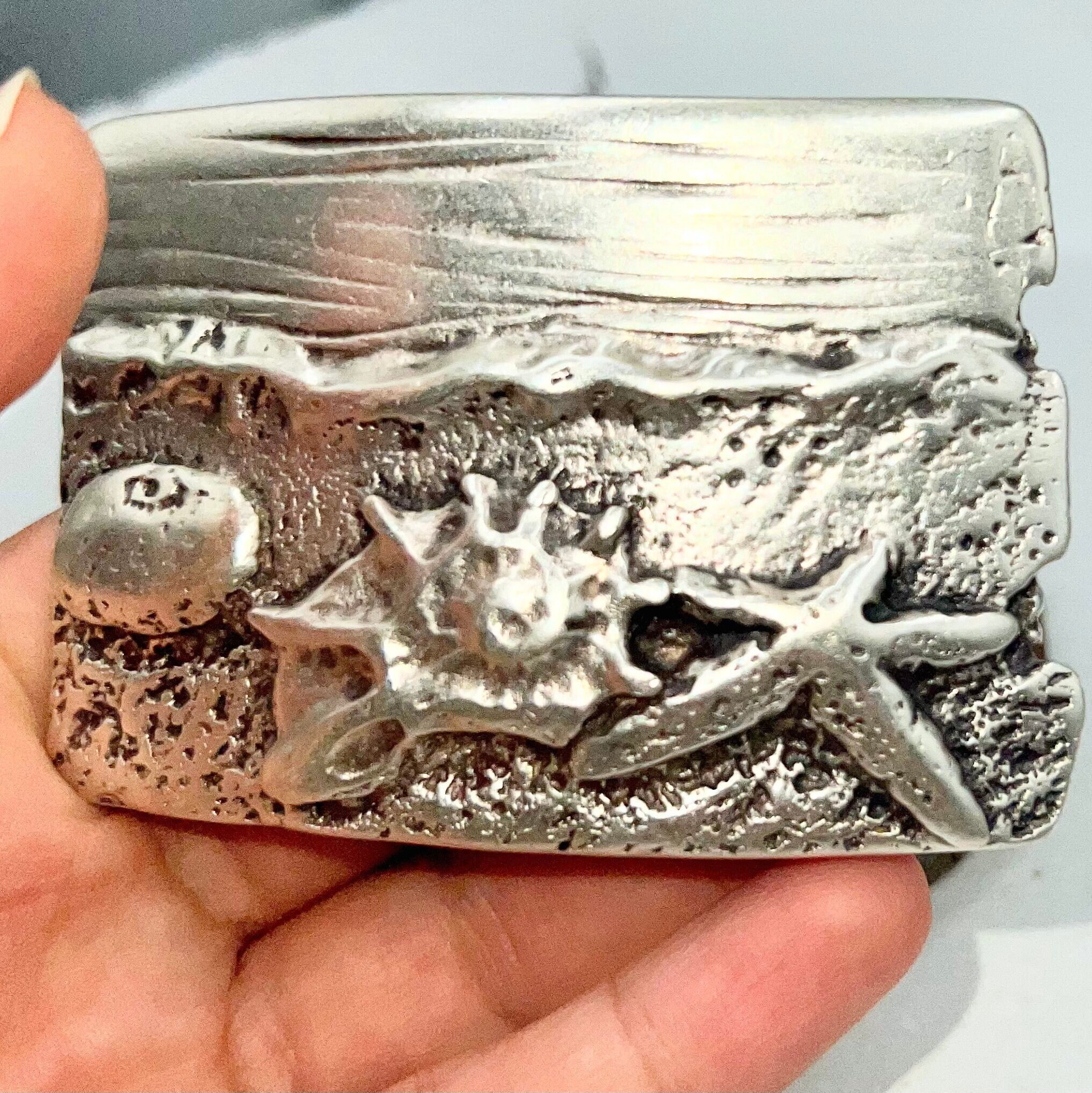 Silver Metal Seashell Belt Buckle Black Elastic Retro Boho Hippie Accessory M/L Silver Seashell Belt Buckle: Zamak Ocean Lover Gift - Etsy main image 3