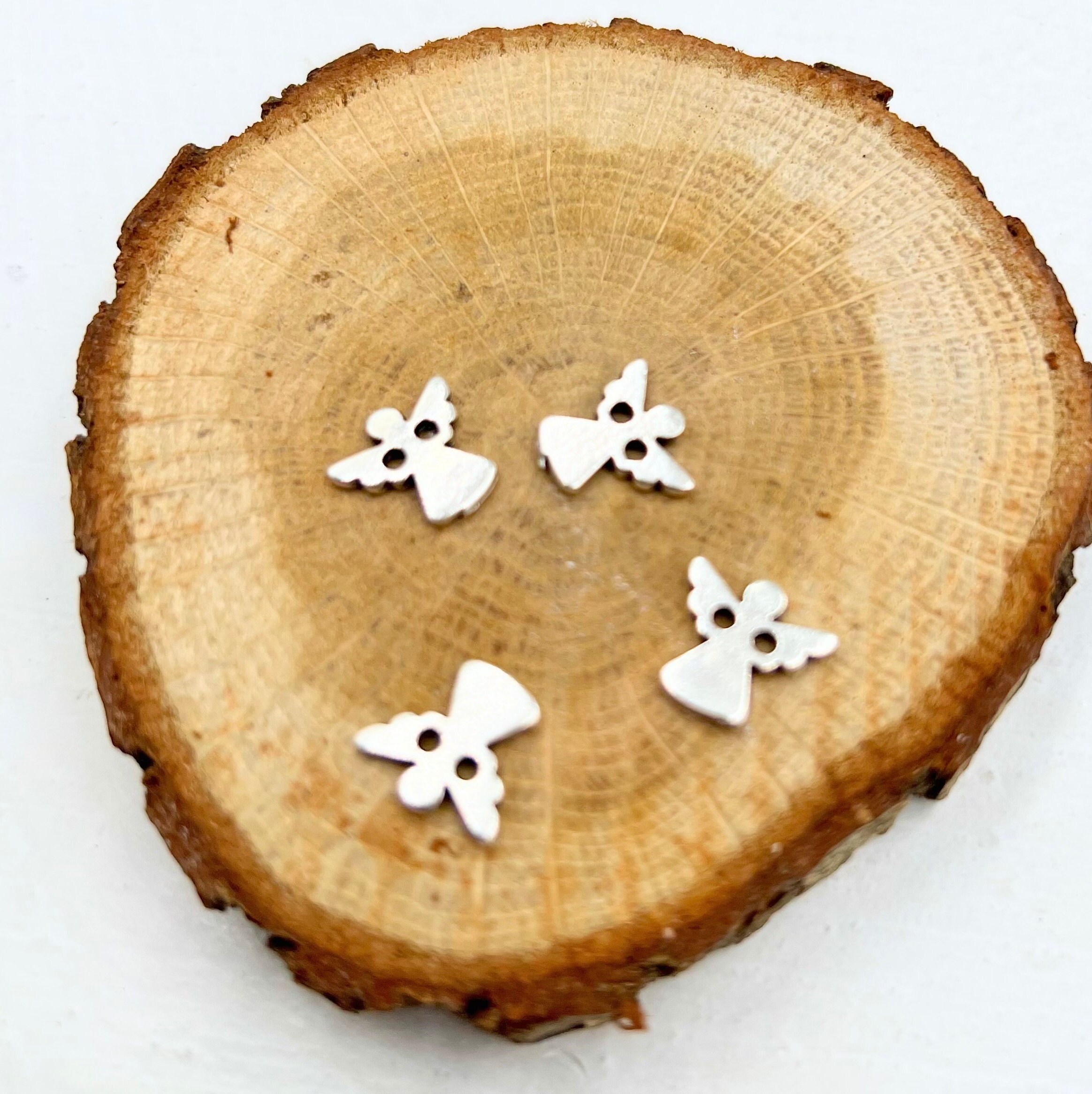 30 Pcs Mini Pendant Charm, Tiny Angel Charms, 2 Hole
