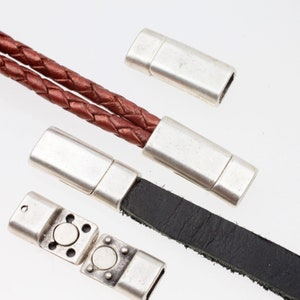Magnetic Clasp, Antique Silver Magnetic Bracelet Clasp, Leather Bracelet Clasp, unisex clasp, wholesale Jewelry making supplies - zm1036