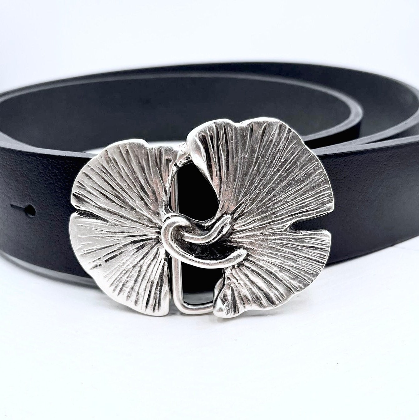 Silver Floral Belt Buckle Roped Floral Metal Belt Buckle Antique Nickel 6006-21  main image 3