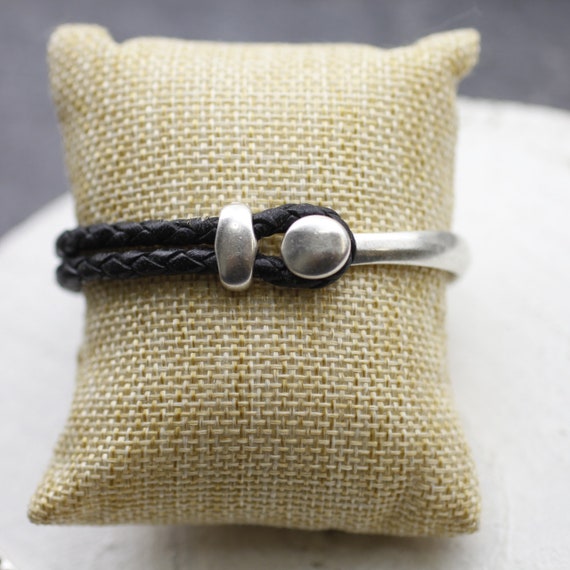 3 Half Cuff Bracelet Clasps, Antique Silver Clasp, Bracelet