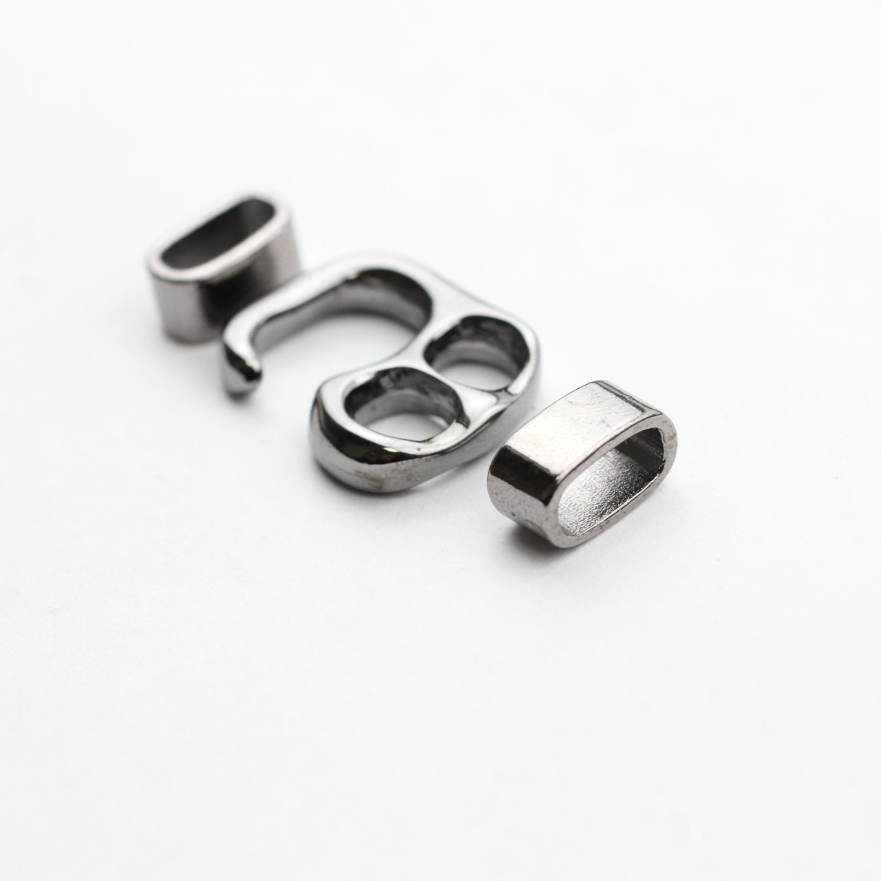 5 Hook Bracelet Clasps, Gunmetal Leather Bracelet Clasps 5 Hook Bracelet Clasps, Gunmetal Leather Bracelet Clasps