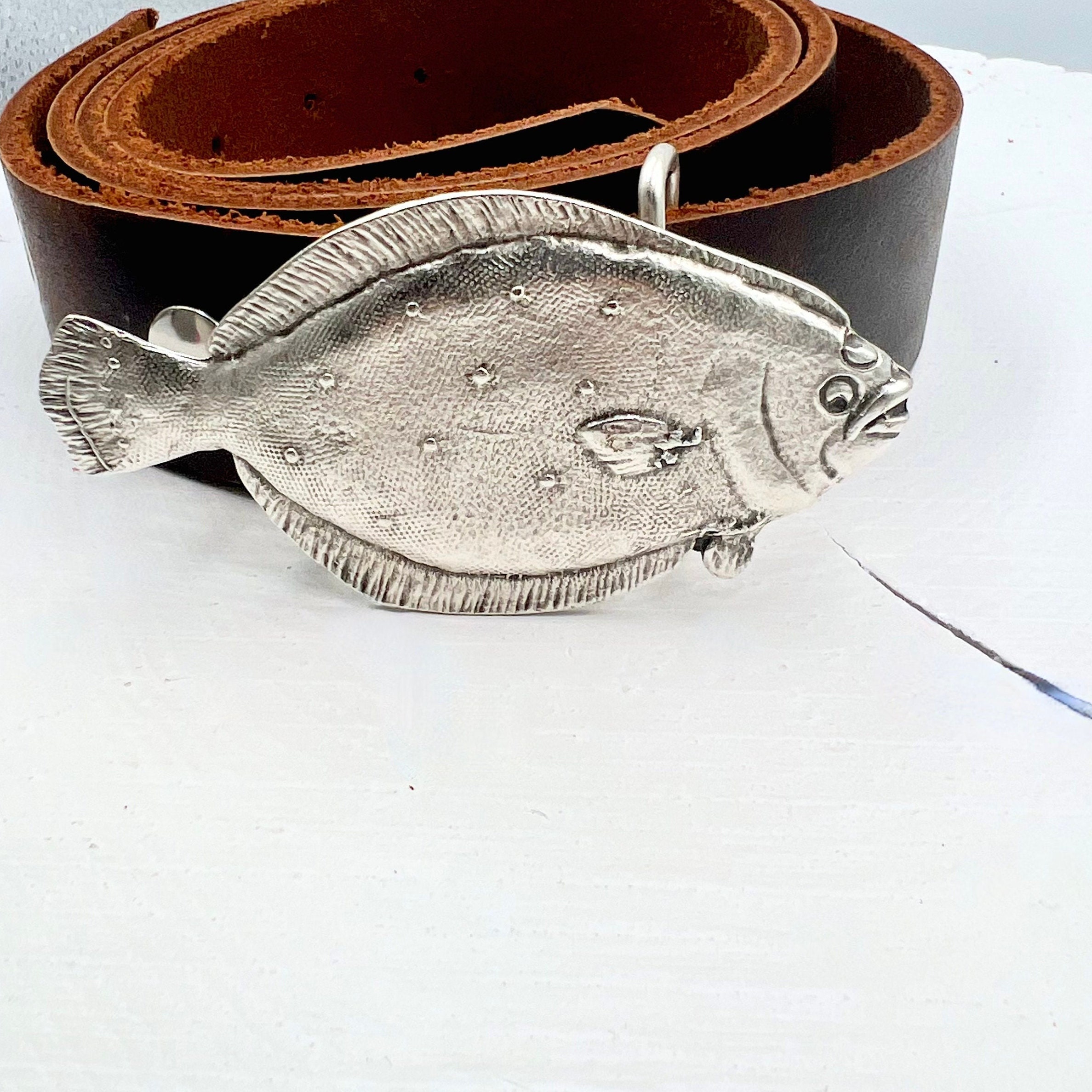 Vintage Silver Tone Nautical Chain Belt Seashell Starfish Fish 32.5\