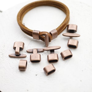 5 Sets Bracelet Clasps, T-bar Hook Clasp, Clasps for Leather