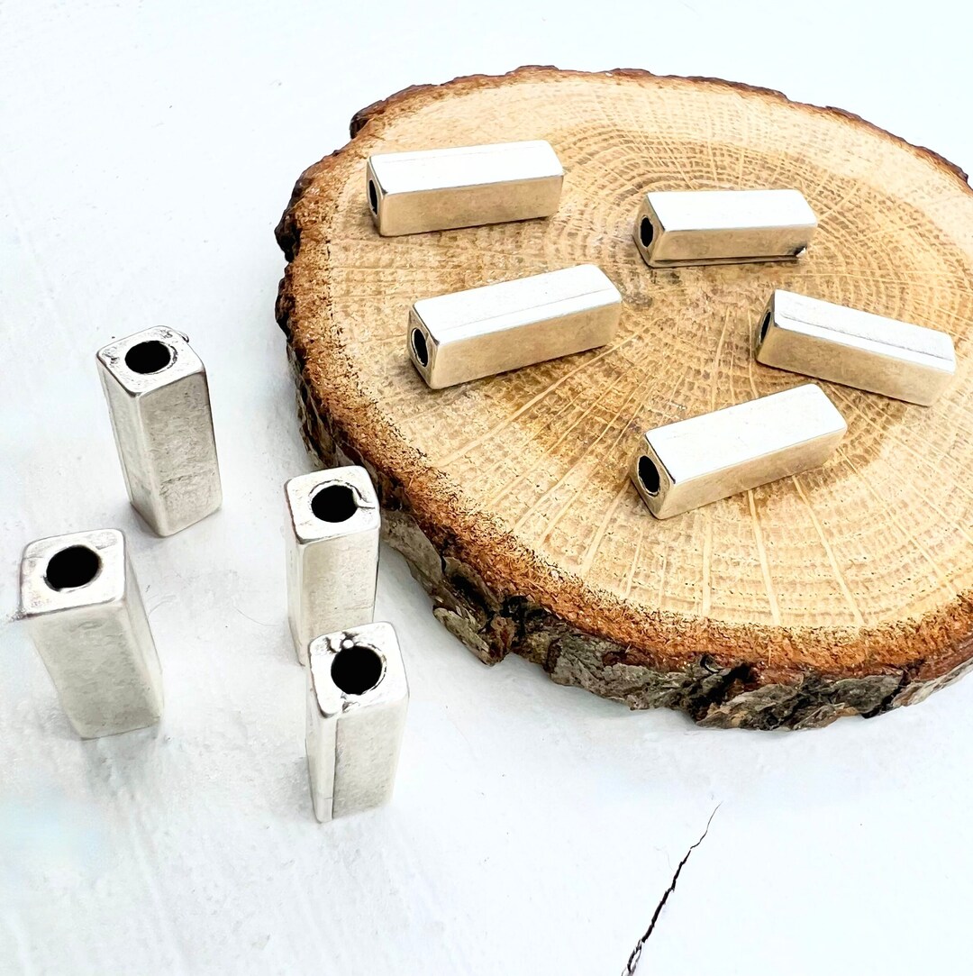 Square Rectangular Spacers 10 Pcs Square Tube Spacer Beads, Rectangular Tube Beads, Beads for ...