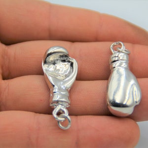 Box Rhodium gloves Charms, Box gloves Pandant, Rhodium Jewelry, Box gloves giveaway, Present for Box Lover, zm298 rh