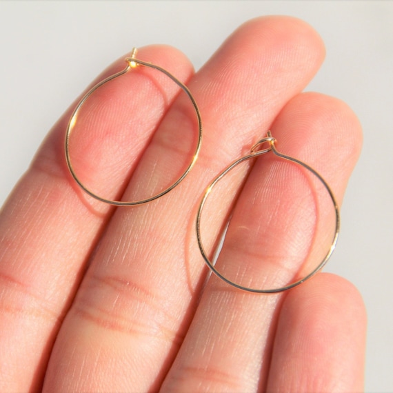 rippmonster　gold hoop Gold Endless Tube Hoop Earrings - 25mm – SMITH + MARA