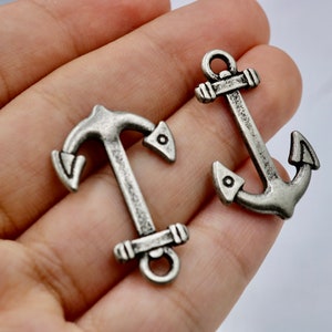10 Pcs Antique Silver Anchor Pendants, Big Sailor Anchor Pendants, Best gift for men, Cool Sea Anchors, Best gift for him,Cool gift ZM196DS