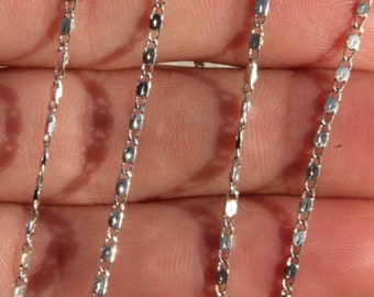Dainty Silver Plated Necklace Chain: Nickel Free, 1 Meter