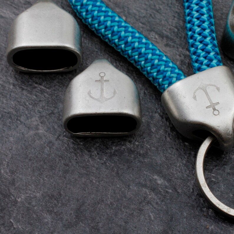 Anchor Keychain Findings Round Leathers Flat Leather Sail Etsy