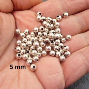 200 Sterling Silver Plated 5mm Round Spacer Beads