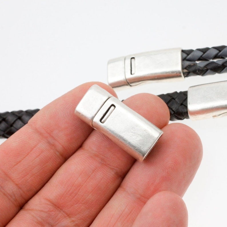 wholesale Jewelry making supplies zm1036 Magnetic Clasp Leather Bracelet Clasp Antique Silver Magnetic Bracelet Clasp unisex clasp