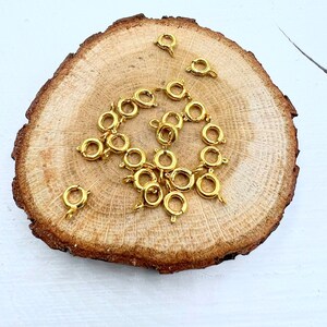 20 Pcs Gold lobster, Lobster Clasps, Spring Ring Clasps for Chains, Ring Clasps, Spring Clasps, ZM366