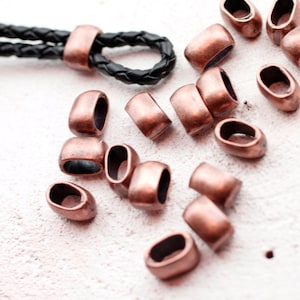 10 Antique Copper Beads, Metal Beads, Spacer Beads, Zamak beads, Large Hole Beads, Slider Beads, Jewelry Supplies, wholesale beads, zm191ac