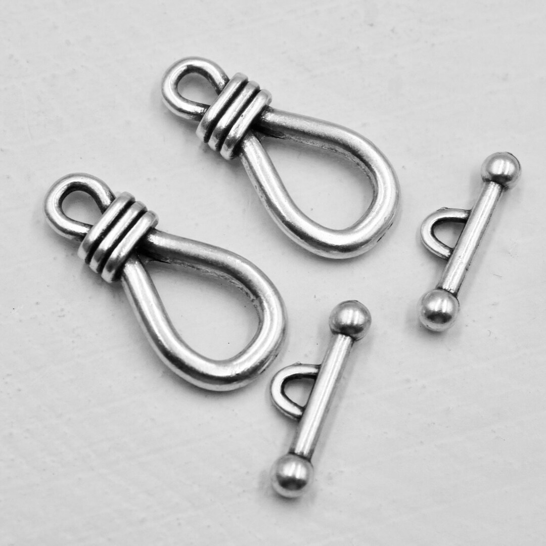 Handmade Hook Clasps Clasp for Jewelry Making Antique Silver Etsy