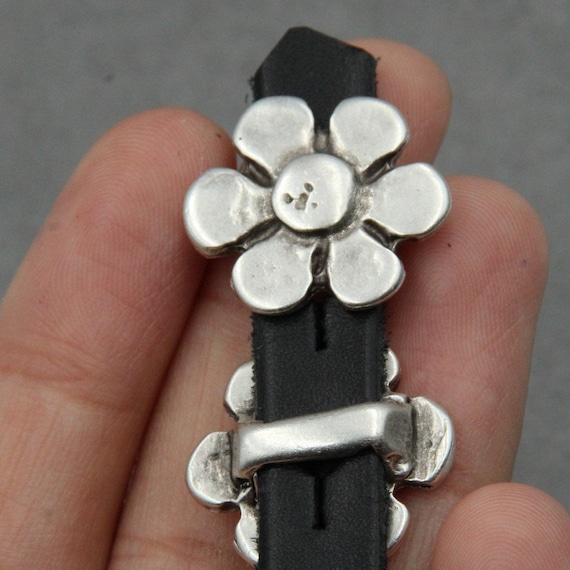KUS 500 Antiksilber Blumen Spacer Perlen Zwischenteil 3mm 