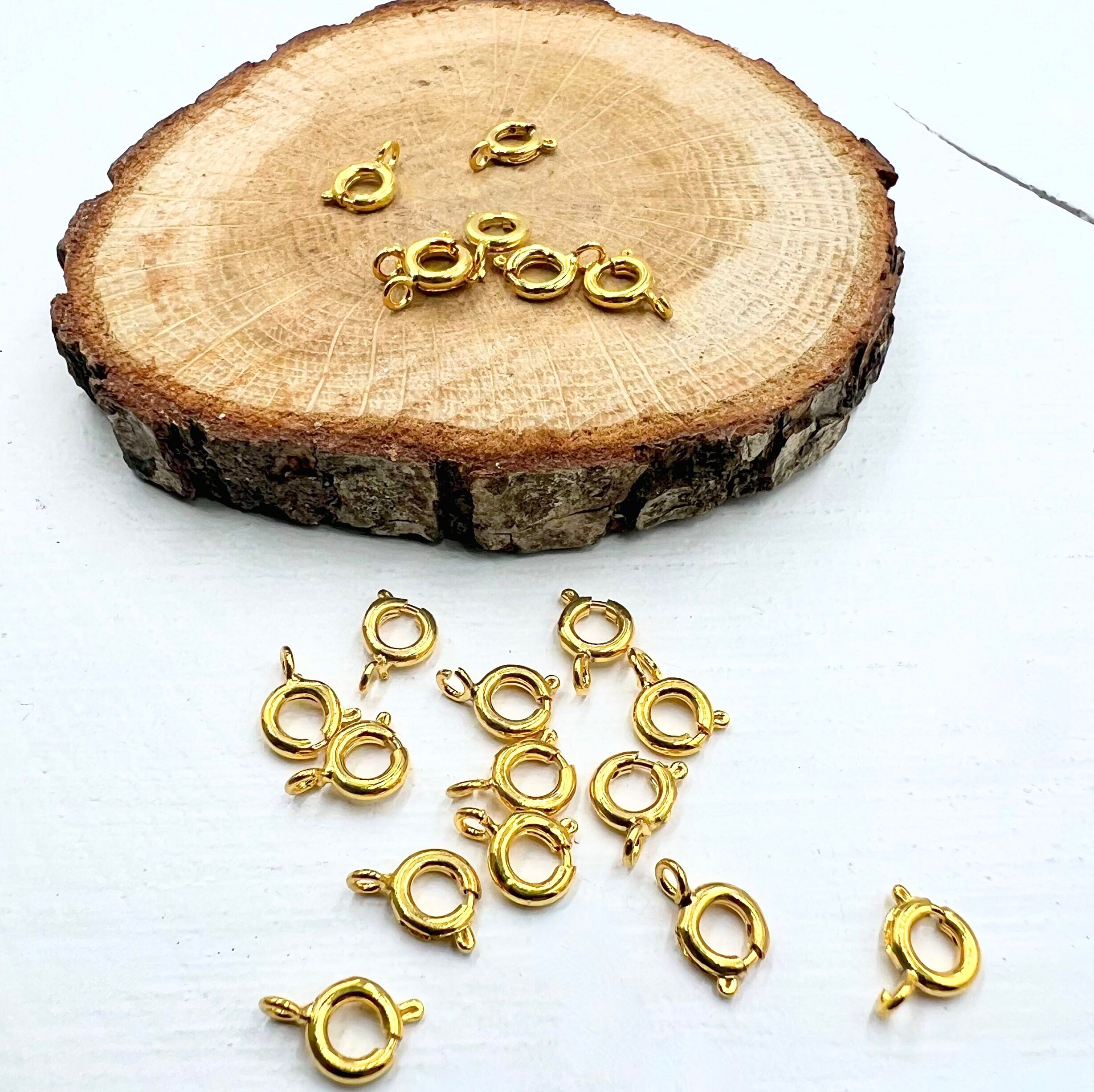 【LES CLEIAS】エストレラの金メッキチップ 20 Pcs Gold Lobster, Lobster Clasps, Spring Ring Clasps for