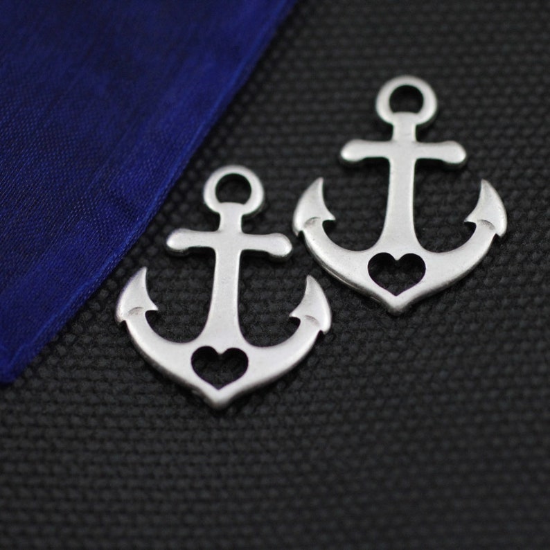 10 Silver Anchor Charms love Plated Sterling Reservation Manufacturer regenerated product hope and