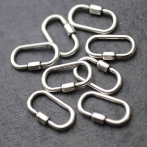 10 Sterling Silver Plated Charm Connectors: Jewelry Making Supplies