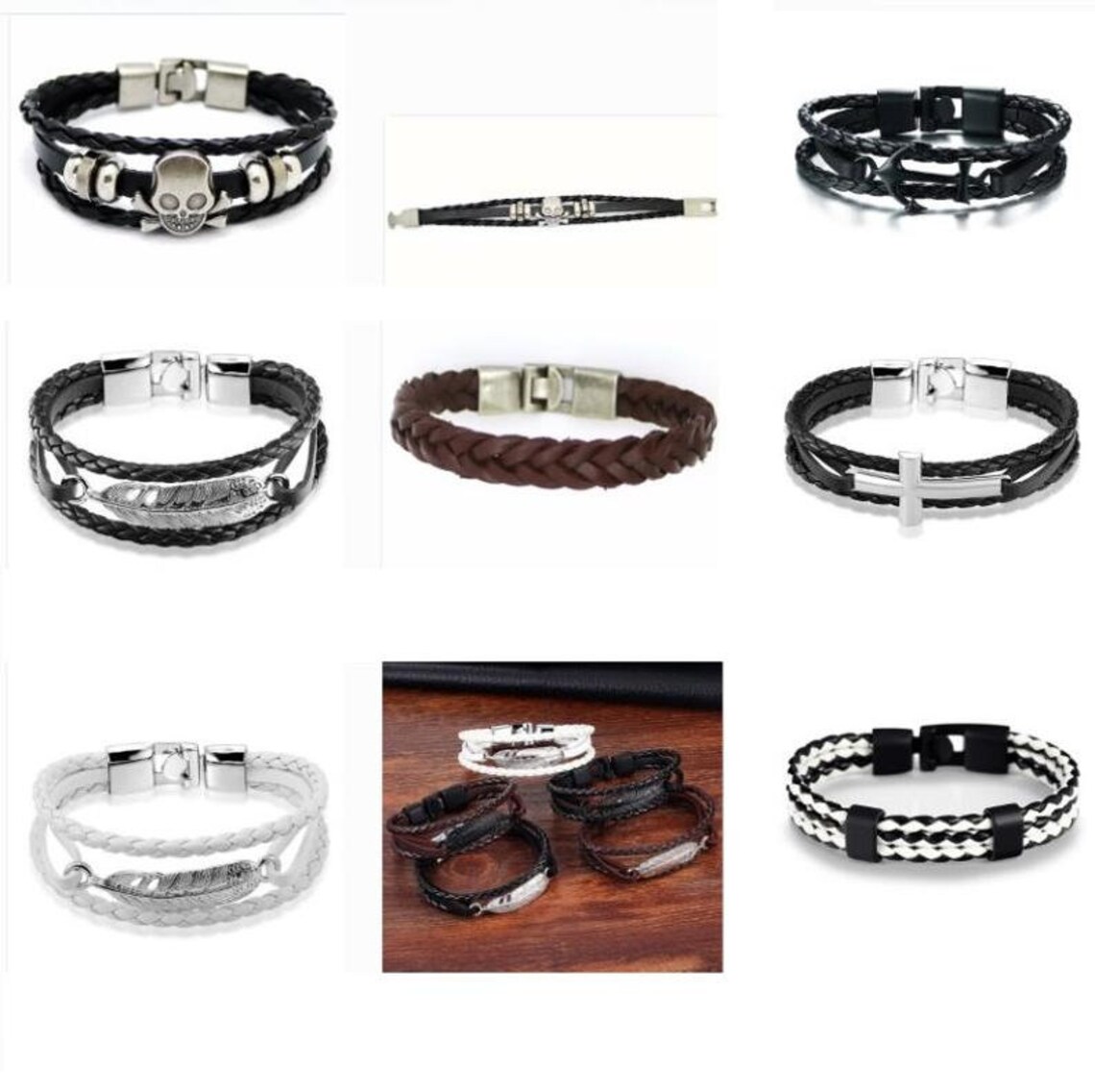 5 Bracelet Clasps Black Clasp Bracelet Clasps for Leather Etsy