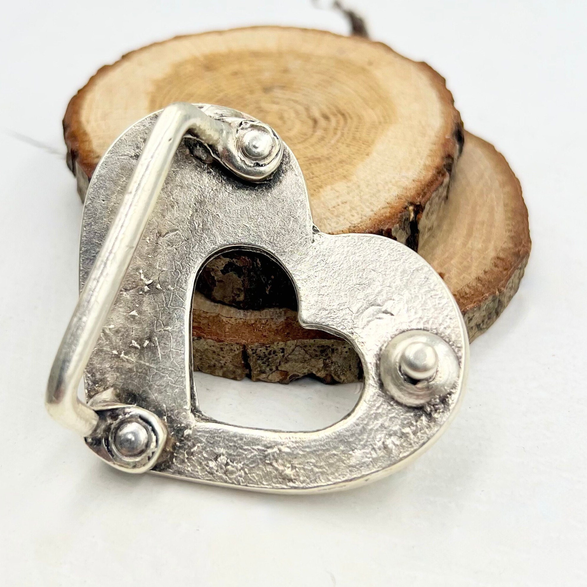 【A VACATION】BELT HEART 30 SILVER Heart Concho Belt - Brighton