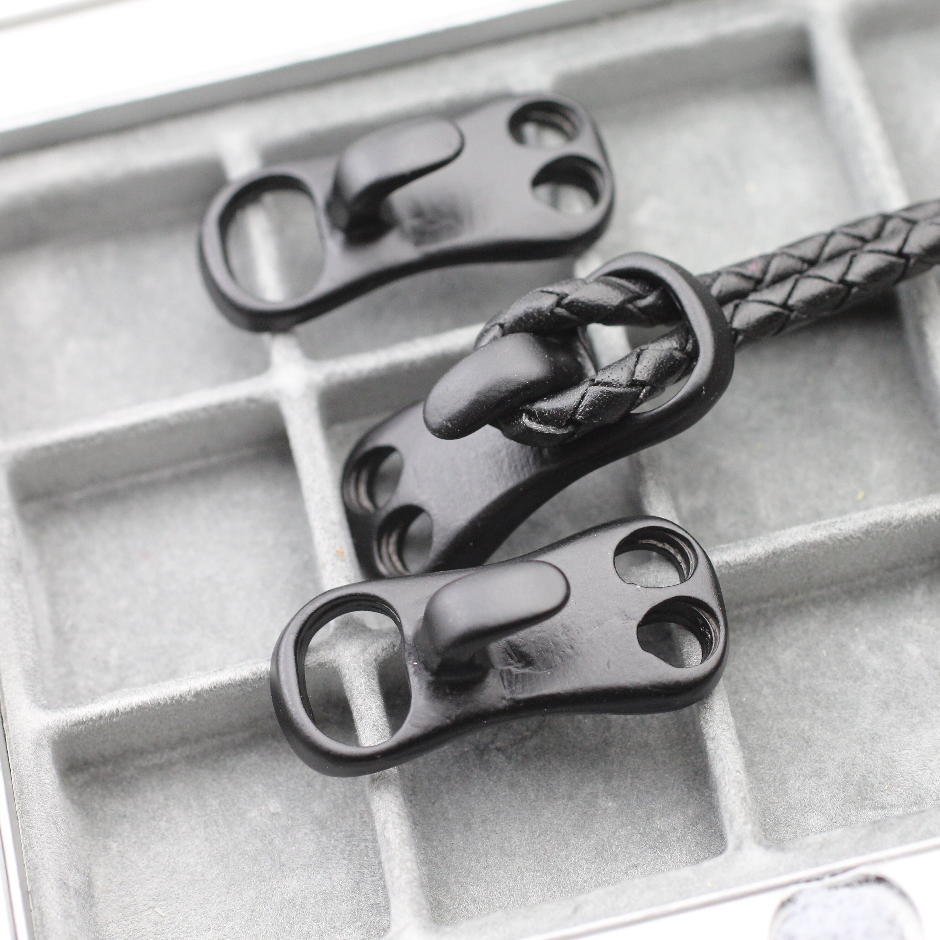 5pcs Black Bracelet Clasps, Hook Bracelet Clasps, Leather 5pcs Black Bracelet Clasps, Hook Bracelet Clasps, Leather