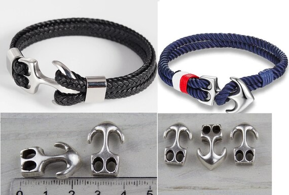 10 Fish Hook Bracelet Clasp, Leather Bracelet Clasps and Closures, DIY Men  Bracelet Women Bracelet, Antique Silver Bracelet Supplies Zm233as 