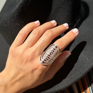 Simple Silver Ring, Large Silver Ton Ring, Hippie Large Ring, Long Large Ring, Silver Chunky Ring, Rustic Ring, Long Statement Ring, R80