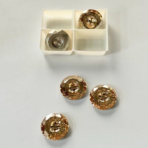 Four Hole Swarovski Buttons, 3008 Golden Shadow, DIY Beads Elements, Coin Button, 14mm Round, Buttons for Jewelry Making or Clothing, Beads