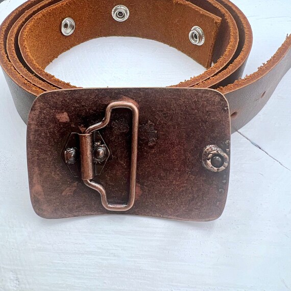 Skull Belt Buckle: Antique Cooper Gothic Skeleton Buckle - Etsy
