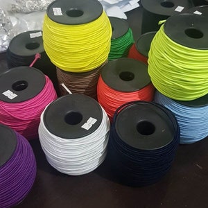 Round Elastic Face Masks, Round elastic cord, thin elastic cord, Bungee cord, Bracelets cord  Premium Quality - appr. 3 mm