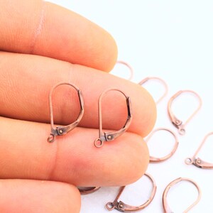 10 Pairs Antique Cooper Plated , Earrings, Leverback Ear Hooks, Earring Findings, Earring Clasp,Cooper Plated Findings, BC1  ac