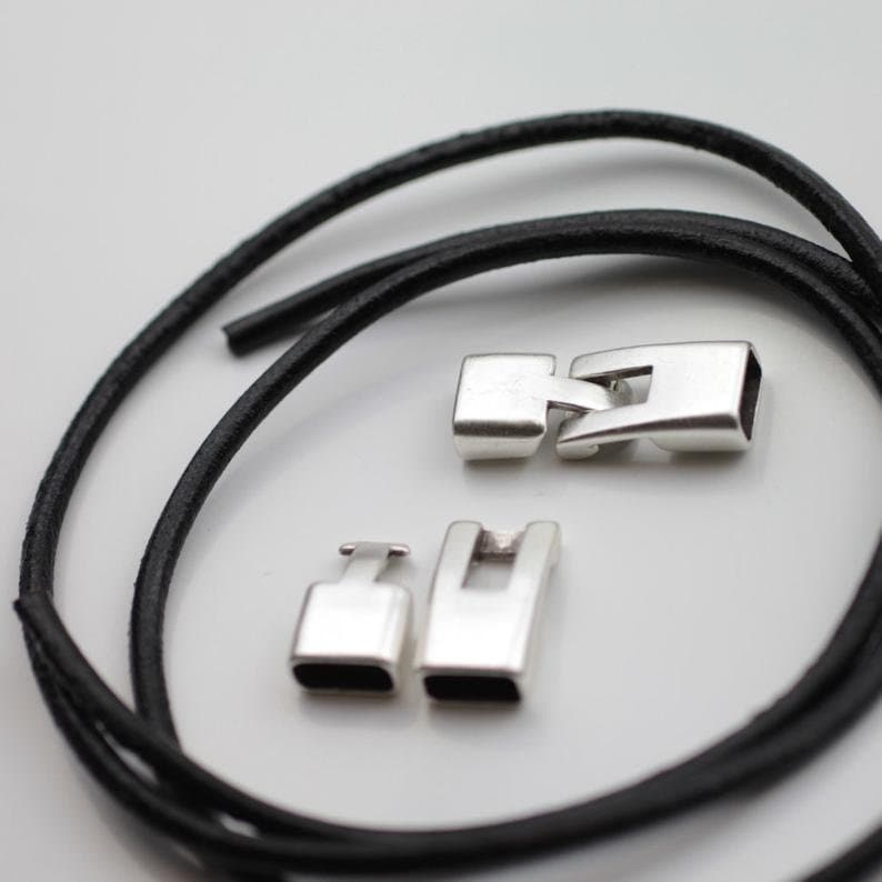 Bracelet Clasps Sterling Silver Plated Clasp for leather Cord Etsy