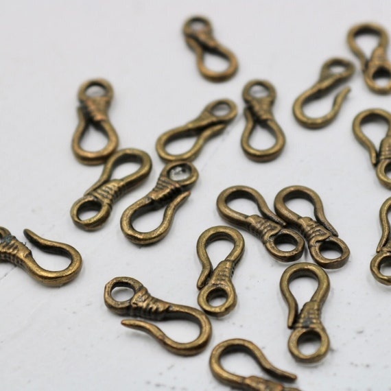 Antique Bronze S-hook Clasps, Classic Jewelry Hook Clasps, Clasp  Connectors, Hook Clasp for Jewelry Making Supplies, 10 Pcs, ZM283 AB 