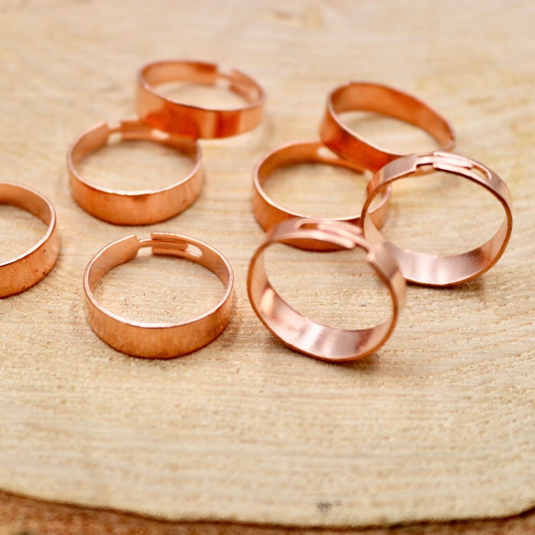 Ring Blanks, Adjustable Ring Bases, Ring Blank Antique Cooper, Ring