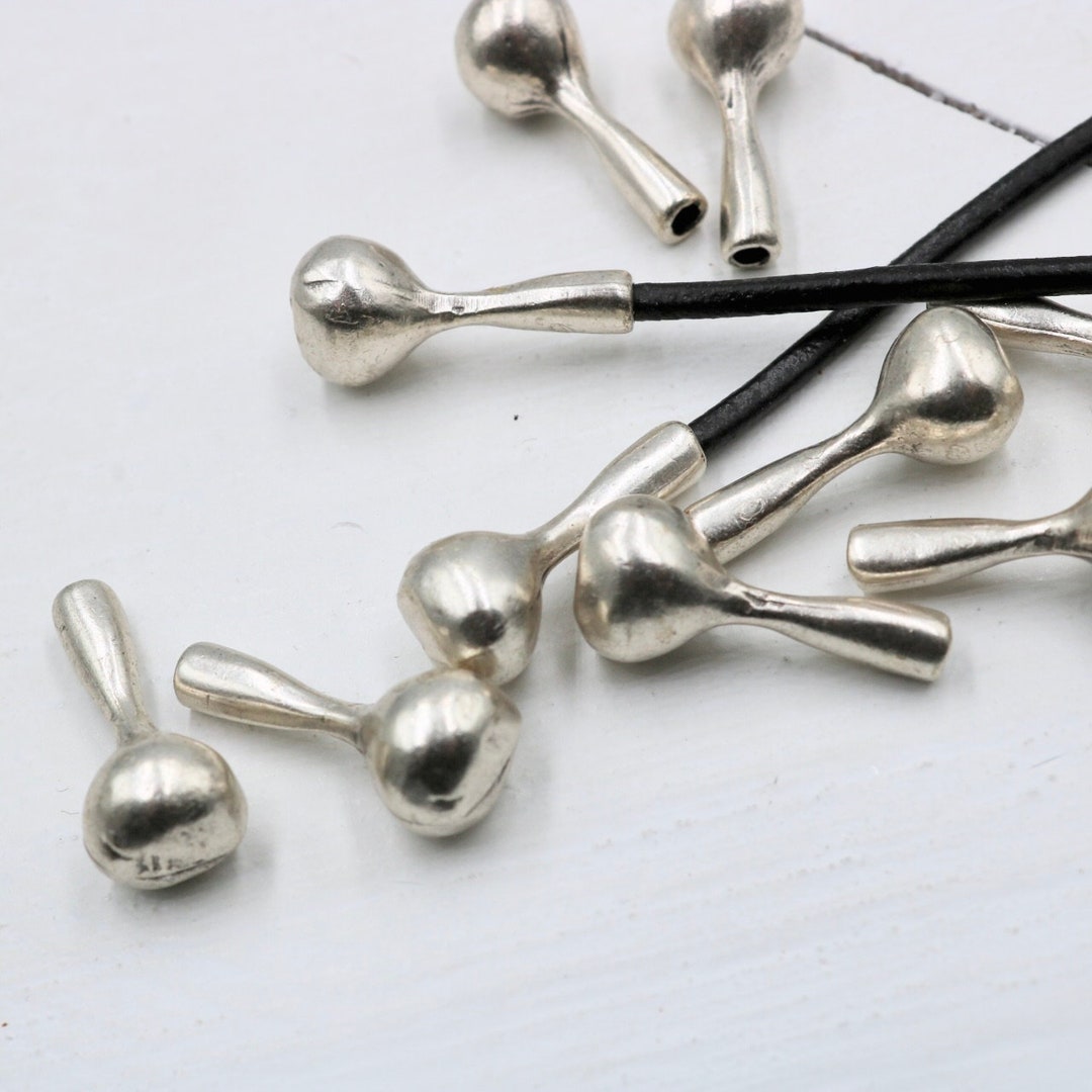 Leather Cord End Cap, Jewelry End Caps, Bracelets End Caps, Zamak End