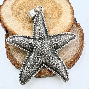 1 Pcs Sea Creature, Dainty Sea Life Pendant, Elegant Jewelry, Starfish Pendant Necklace, Silver Starfish Pendant